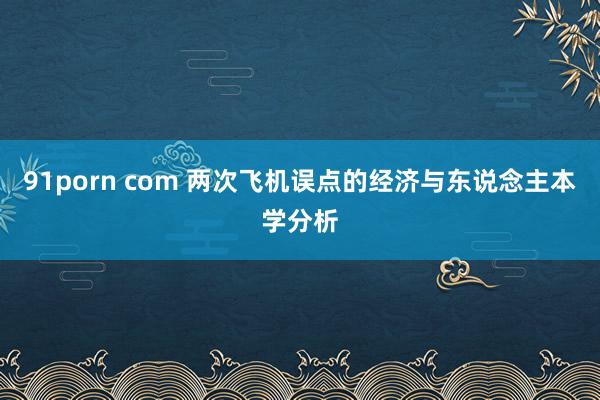 91porn com 两次飞机误点的经济与东说念主本学分析